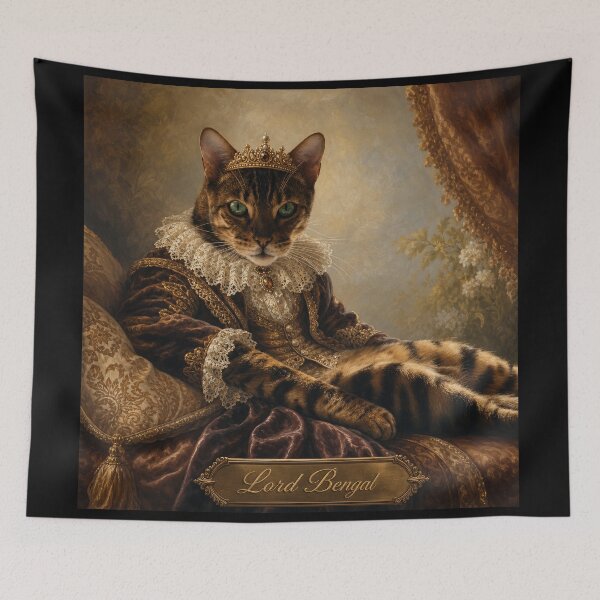 Item preview, Lord Bengal – Aristocratic Bengal Cat Portrait designed and sold by Bengoer18.