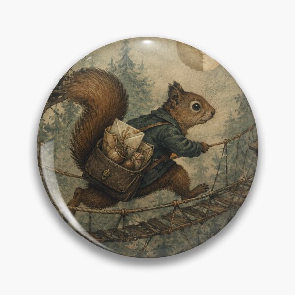 Item preview, Treetop Delivery - Cozy Cottage Woodland Squirrel designed and sold by bapupa.
