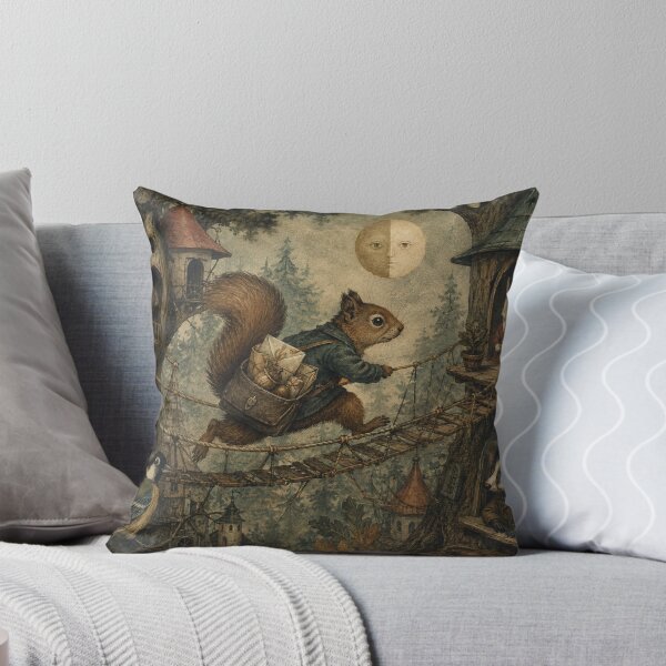 Item preview, Treetop Delivery - Cozy Cottage Woodland Squirrel designed and sold by bapupa.
