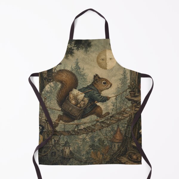Item preview, Treetop Delivery - Cozy Cottage Woodland Squirrel designed and sold by bapupa.