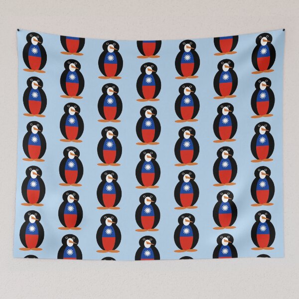 Item preview, Taiwan China Ms. Penguin – Cute Taiwanese Flag Penguin Design designed and sold by AuntieShoe.
