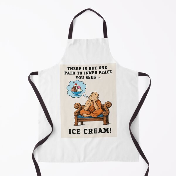 Item preview, Funny Ice Cream Meditation Cartoon designed and sold by Mad Axle Studios.