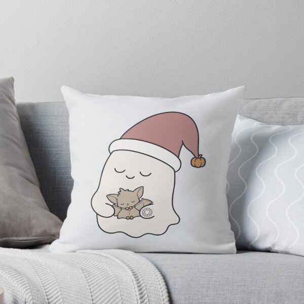 Item preview, Minimalist Nightcap Ghost with Cute Bat | Cozy Spooky Art designed and sold by suncorner28.