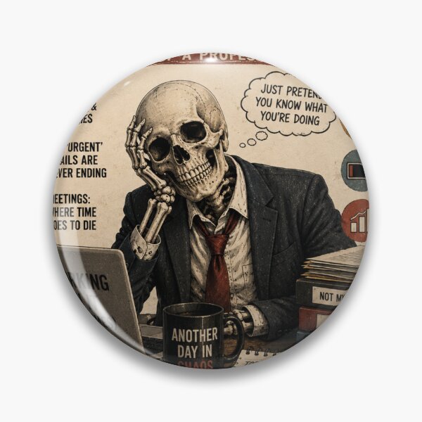 Item preview, Corporate Survival Guide Funny Office Skeleton Meme designed and sold by CartRex.