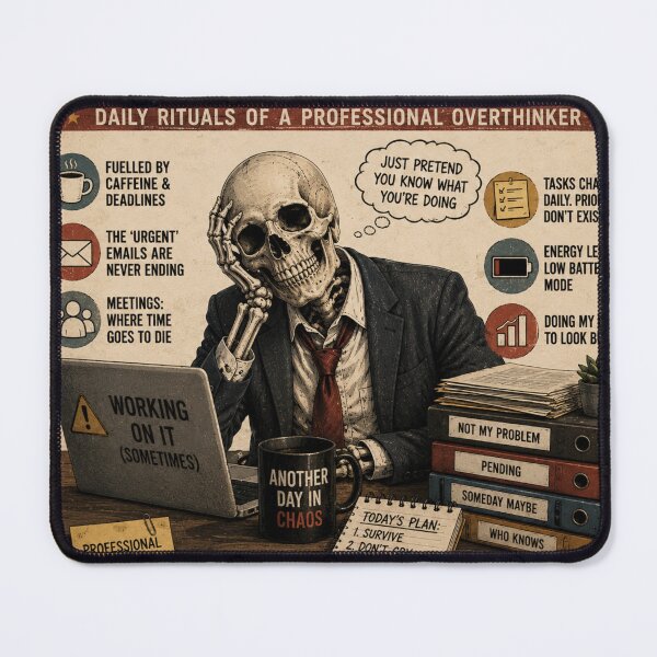 Item preview, Corporate Survival Guide Funny Office Skeleton Meme designed and sold by CartRex.