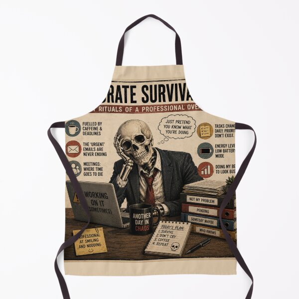 Item preview, Corporate Survival Guide Funny Office Skeleton Meme designed and sold by CartRex.