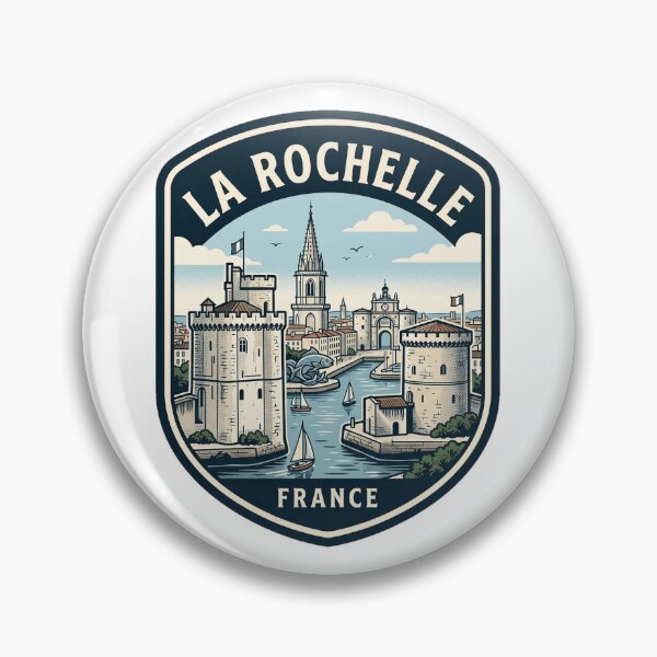 Item preview, La Rochelle France Vintage Harbor Travel Badge designed and sold by k3rstman1.