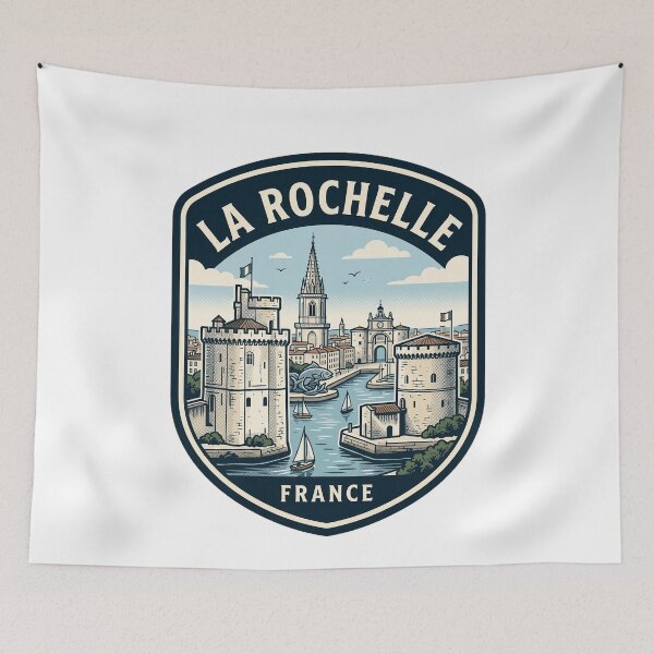 Item preview, La Rochelle France Vintage Harbor Travel Badge designed and sold by k3rstman1.