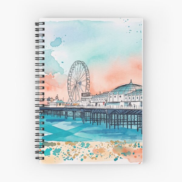 Item preview, Brighton Palace Pier Watercolour Sunset designed and sold by ArtworkNorth.