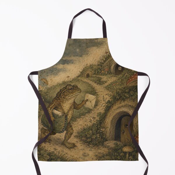 Item preview, Mossy Postmaster - Cozy Cottage Woodland Toad designed and sold by bapupa.