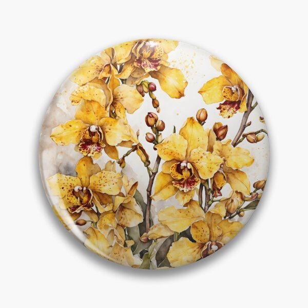 Item preview, Oncidium Orchid Watercolor Painting designed and sold by RawNaturePrints.