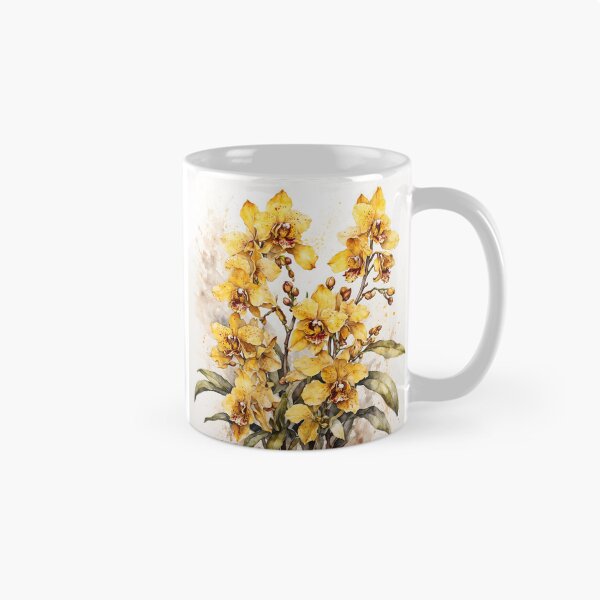 Item preview, Oncidium Orchid Watercolor Painting designed and sold by RawNaturePrints.