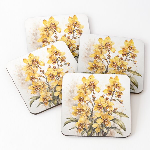 Item preview, Oncidium Orchid Watercolor Painting designed and sold by RawNaturePrints.