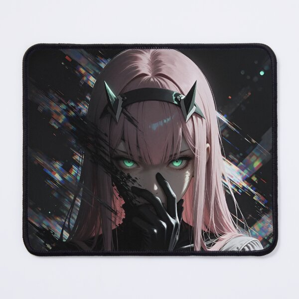 Item preview, Zero Two Pink Hair Anime Girl Glitch Cyberpunk Aesthetic designed and sold by Dyan4.