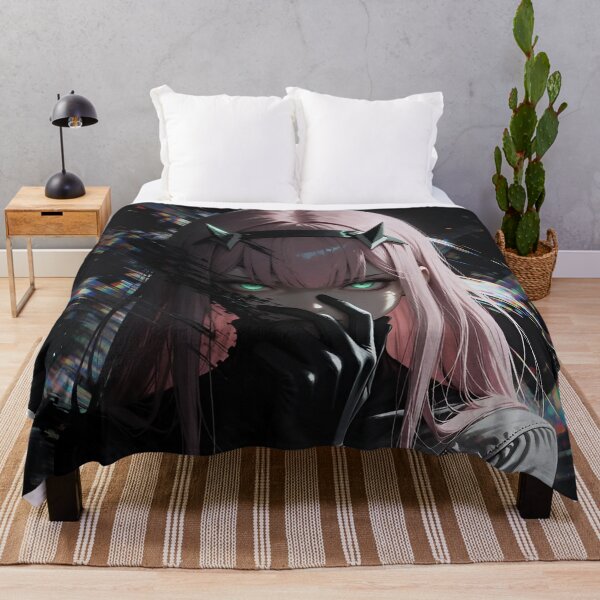 Item preview, Zero Two Pink Hair Anime Girl Glitch Cyberpunk Aesthetic designed and sold by Dyan4.