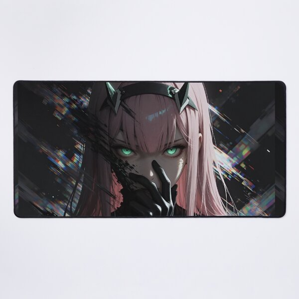Item preview, Zero Two Pink Hair Anime Girl Glitch Cyberpunk Aesthetic designed and sold by Dyan4.