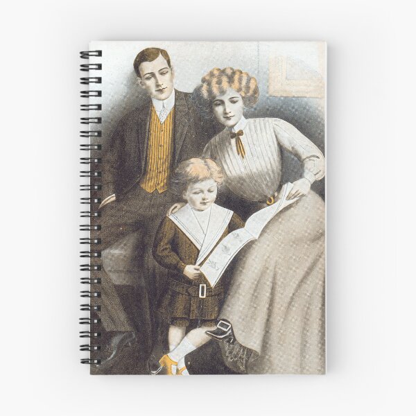 Item preview, Family reading together vintage early twentieth century illustration designed and sold by Pierre de la Mare.