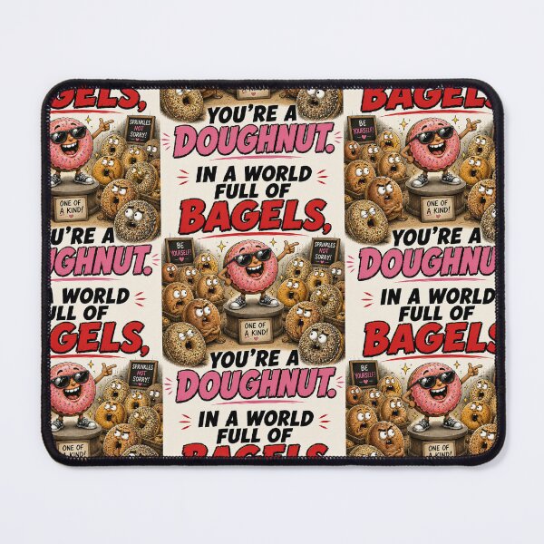 Item preview, In a World Full of Bagels Be a Doughnut designed and sold by Mad Axle Studios.
