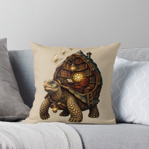 Item preview, Traveling Turtle Library – Cozy Fantasy Book Lover Art designed and sold by VioVibe.