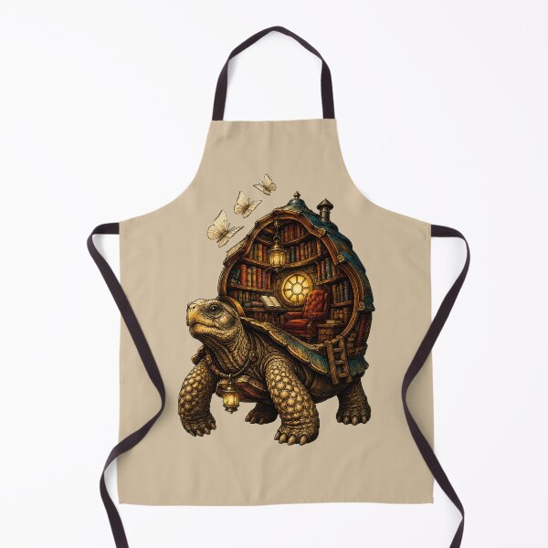 Item preview, Traveling Turtle Library – Cozy Fantasy Book Lover Art designed and sold by VioVibe.