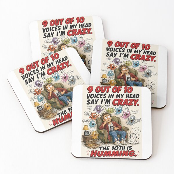 Item preview, 9 Out of 10 Voices Say I’m Crazy designed and sold by Mad Axle Studios.