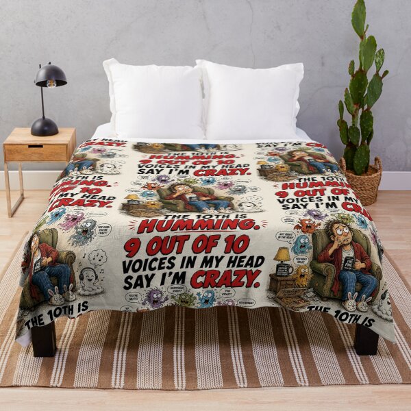 Item preview, 9 Out of 10 Voices Say I’m Crazy designed and sold by Mad Axle Studios.