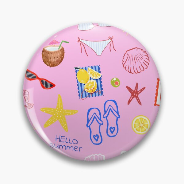 Item preview, Hello Summer Beach Icons Seamless Pattern designed and sold by jianina-alondra.