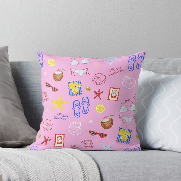 Item preview, Hello Summer Beach Icons Seamless Pattern designed and sold by jianina-alondra.
