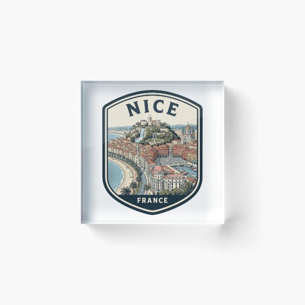 Item preview, Nice France Vintage Travel Badge Illustration designed and sold by k3rstman1.