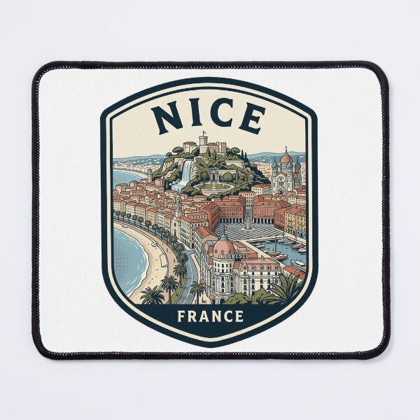 Item preview, Nice France Vintage Travel Badge Illustration designed and sold by k3rstman1.