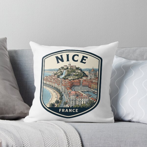 Item preview, Nice France Vintage Travel Badge Illustration designed and sold by k3rstman1.
