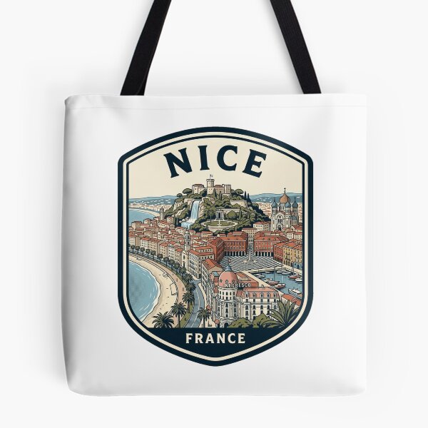 Item preview, Nice France Vintage Travel Badge Illustration designed and sold by k3rstman1.