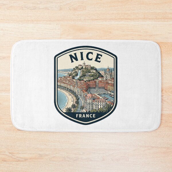 Item preview, Nice France Vintage Travel Badge Illustration designed and sold by k3rstman1.