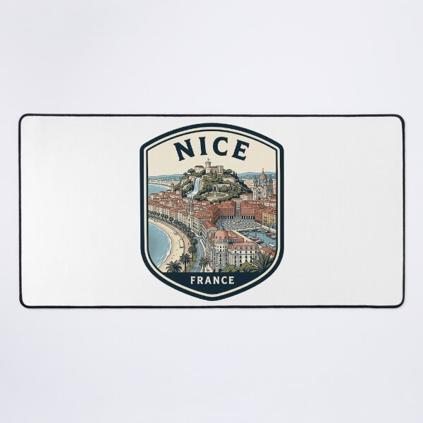Item preview, Nice France Vintage Travel Badge Illustration designed and sold by k3rstman1.
