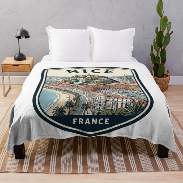 Item preview, Nice France Vintage Travel Badge Illustration designed and sold by k3rstman1.