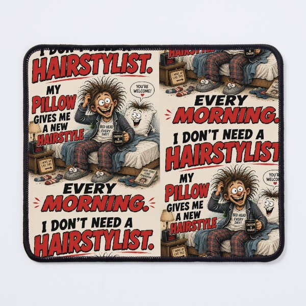 Item preview, My Pillow Is My Hairstylist designed and sold by Mad Axle Studios.