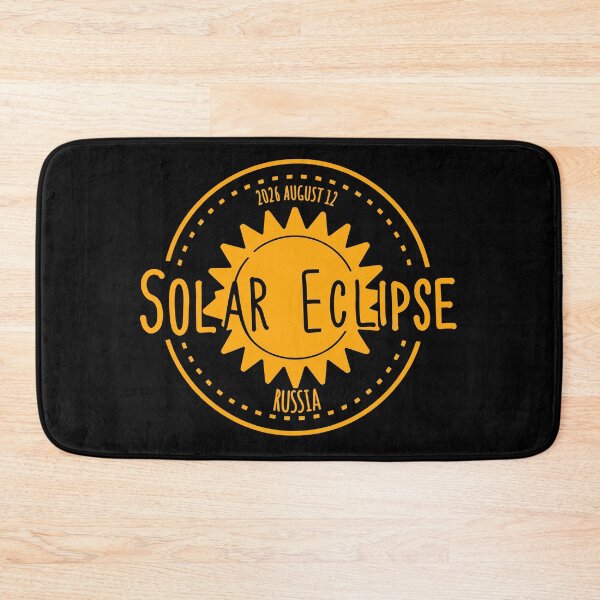 Item preview, Russia 2026 august 12 Solar Eclipse orange color design designed and sold by EmeraldeaArt.