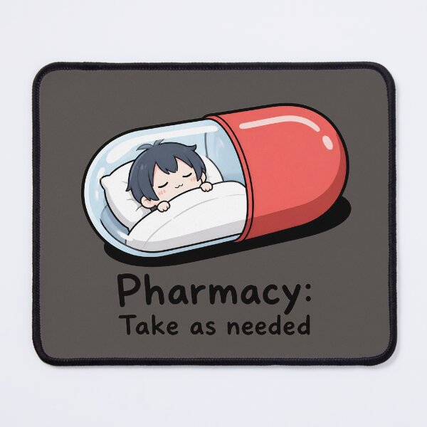Item preview, Pharmacy: Take as Needed – Funny Pharmacist Capsule Bed Sticker designed and sold by ManggaeJM.