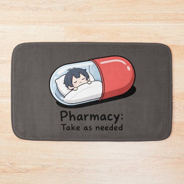 Item preview, Pharmacy: Take as Needed – Funny Pharmacist Capsule Bed Sticker designed and sold by ManggaeJM.
