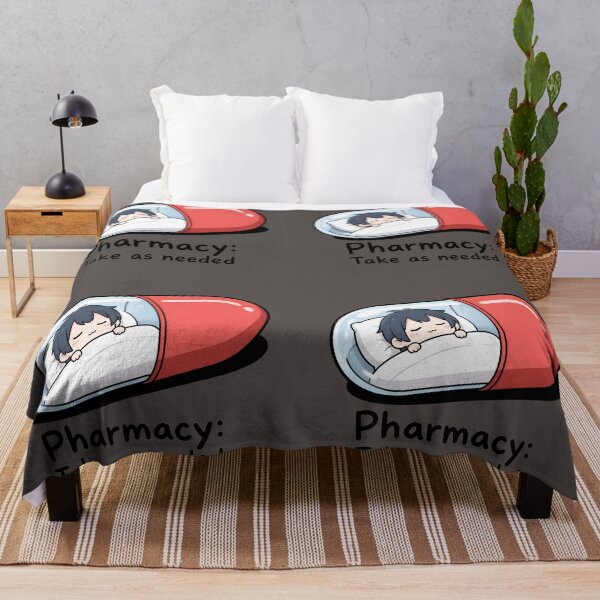 Item preview, Pharmacy: Take as Needed – Funny Pharmacist Capsule Bed Sticker designed and sold by ManggaeJM.