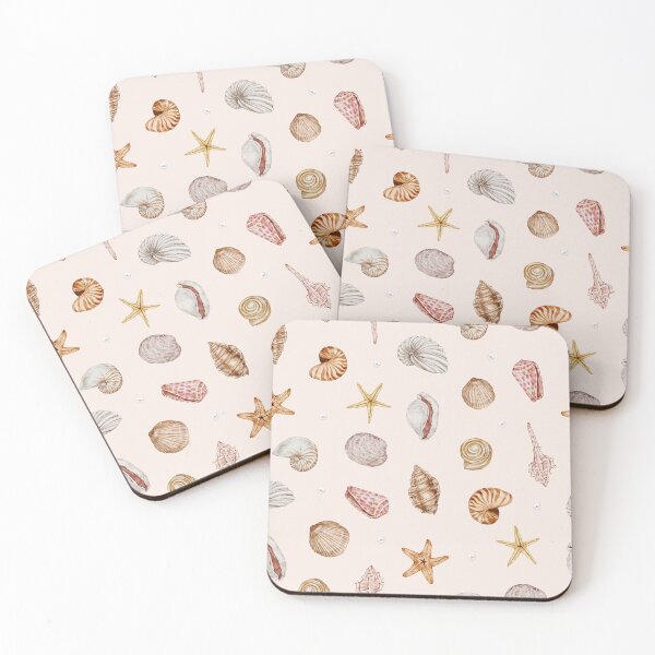 Item preview, Vintage Seashell Starfish Watercolor Seamless Pattern designed and sold by jianina-alondra.