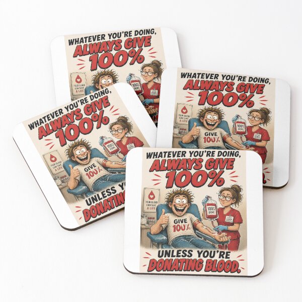 Item preview, Funny Always Give 100 Percent Blood Donation Shirt designed and sold by Mad Axle Studios.