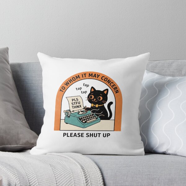Item preview, Sassy Black Cat Typewriter Humor designed and sold by TMS-Studio.