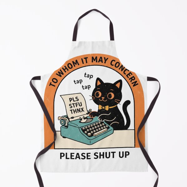 Item preview, Sassy Black Cat Typewriter Humor designed and sold by TMS-Studio.