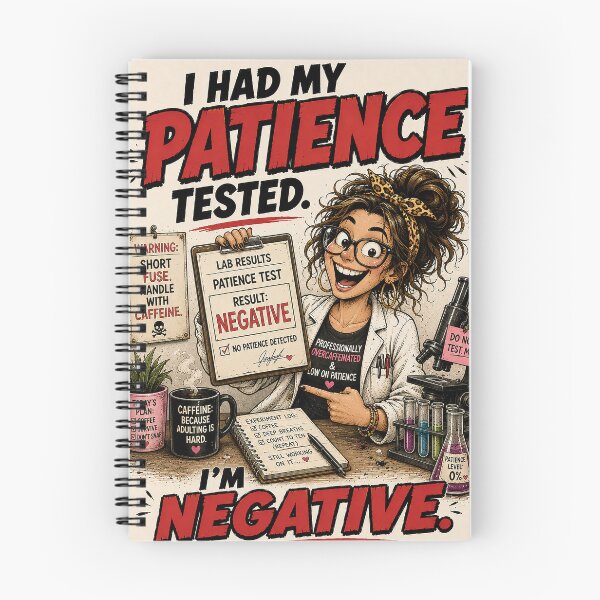 Item preview, Funny I Had My Patience Tested I’m Negative Women’s Shirt designed and sold by Mad Axle Studios.