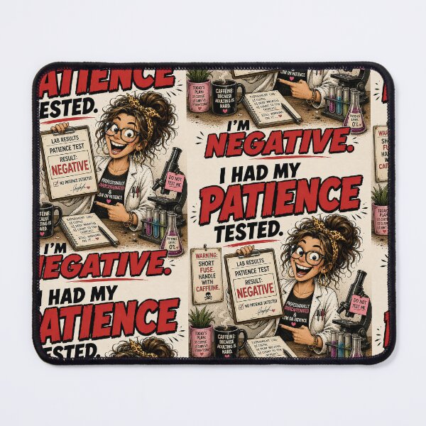Item preview, Funny I Had My Patience Tested I’m Negative Women’s Shirt designed and sold by Mad Axle Studios.