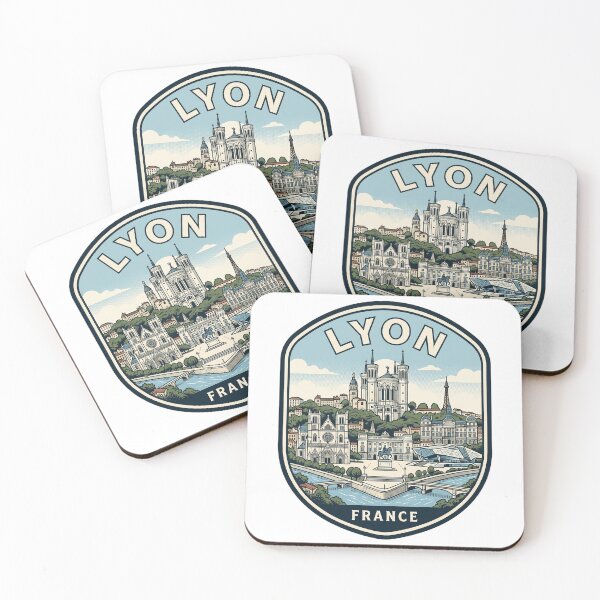 Item preview, Lyon France Vintage Travel Emblem Skyline designed and sold by k3rstman1.