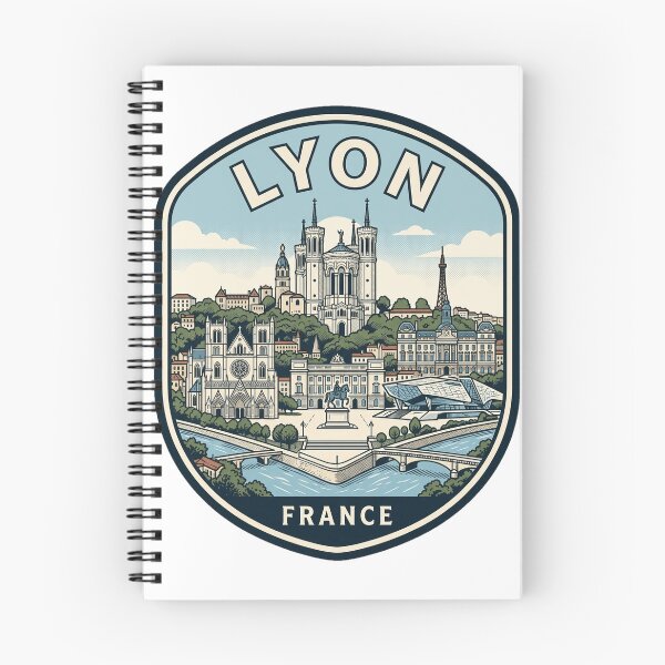 Item preview, Lyon France Vintage Travel Emblem Skyline designed and sold by k3rstman1.