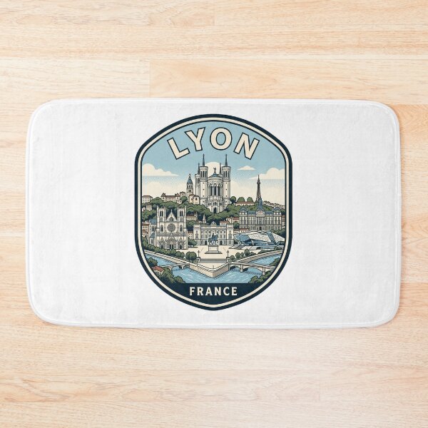 Item preview, Lyon France Vintage Travel Emblem Skyline designed and sold by k3rstman1.