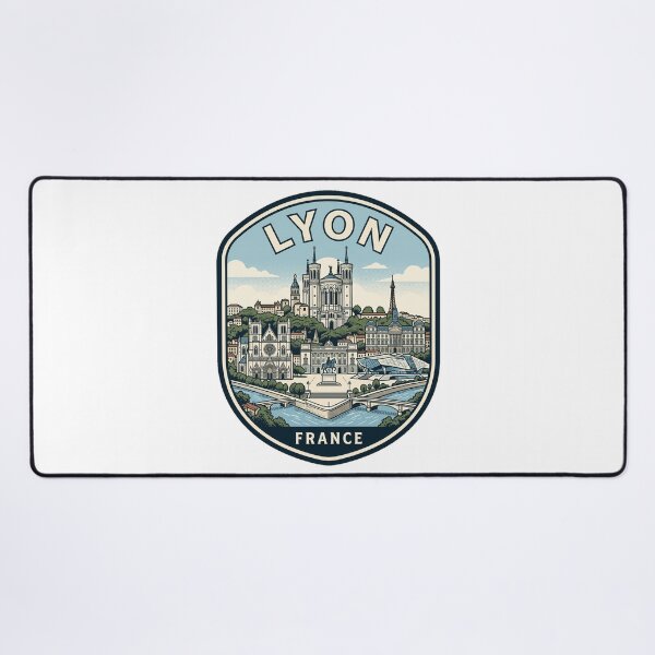 Item preview, Lyon France Vintage Travel Emblem Skyline designed and sold by k3rstman1.